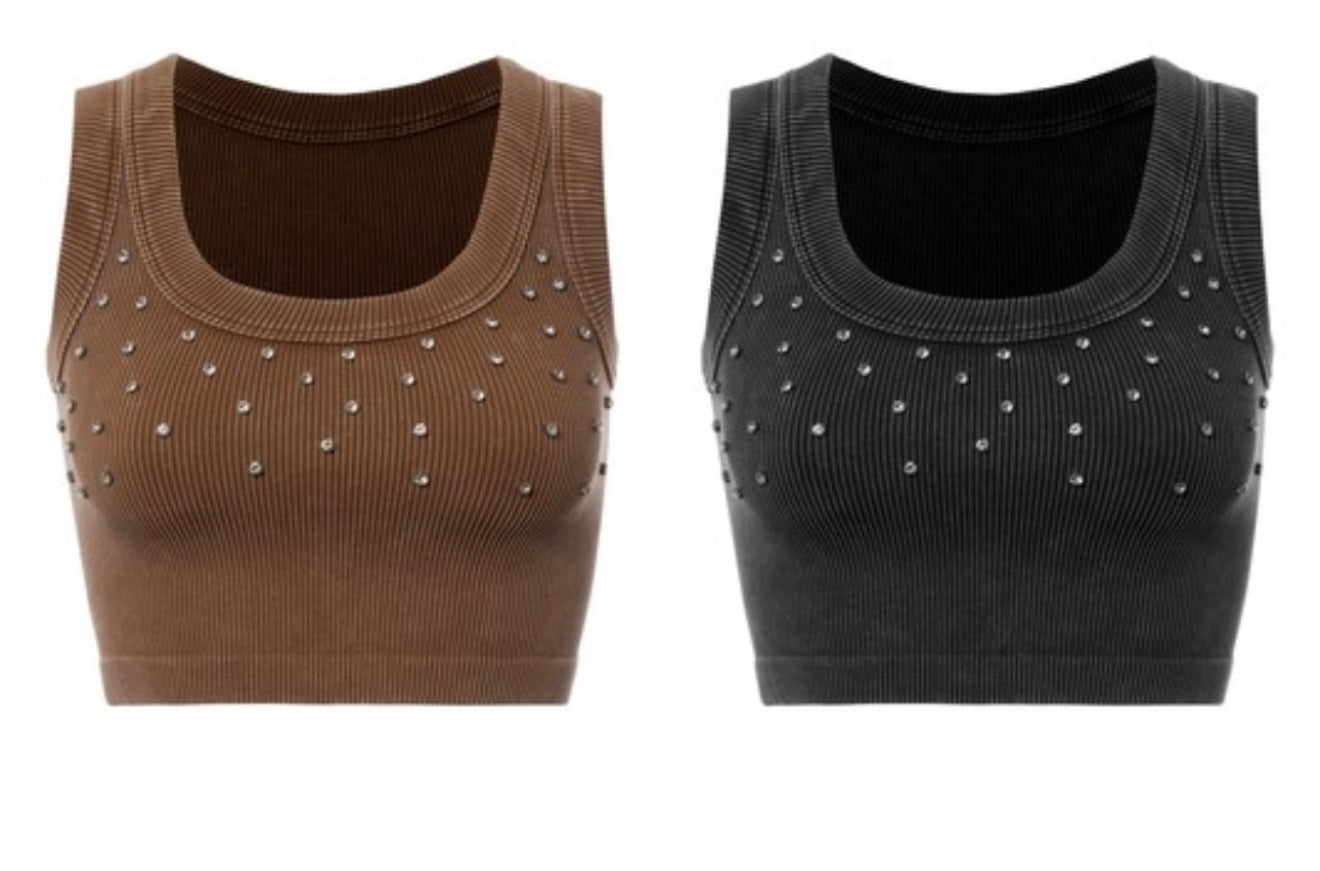 Mocha Crop Tank