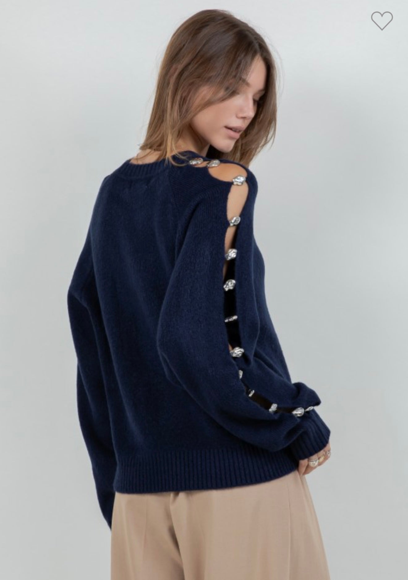 Metallic Accent Sweater