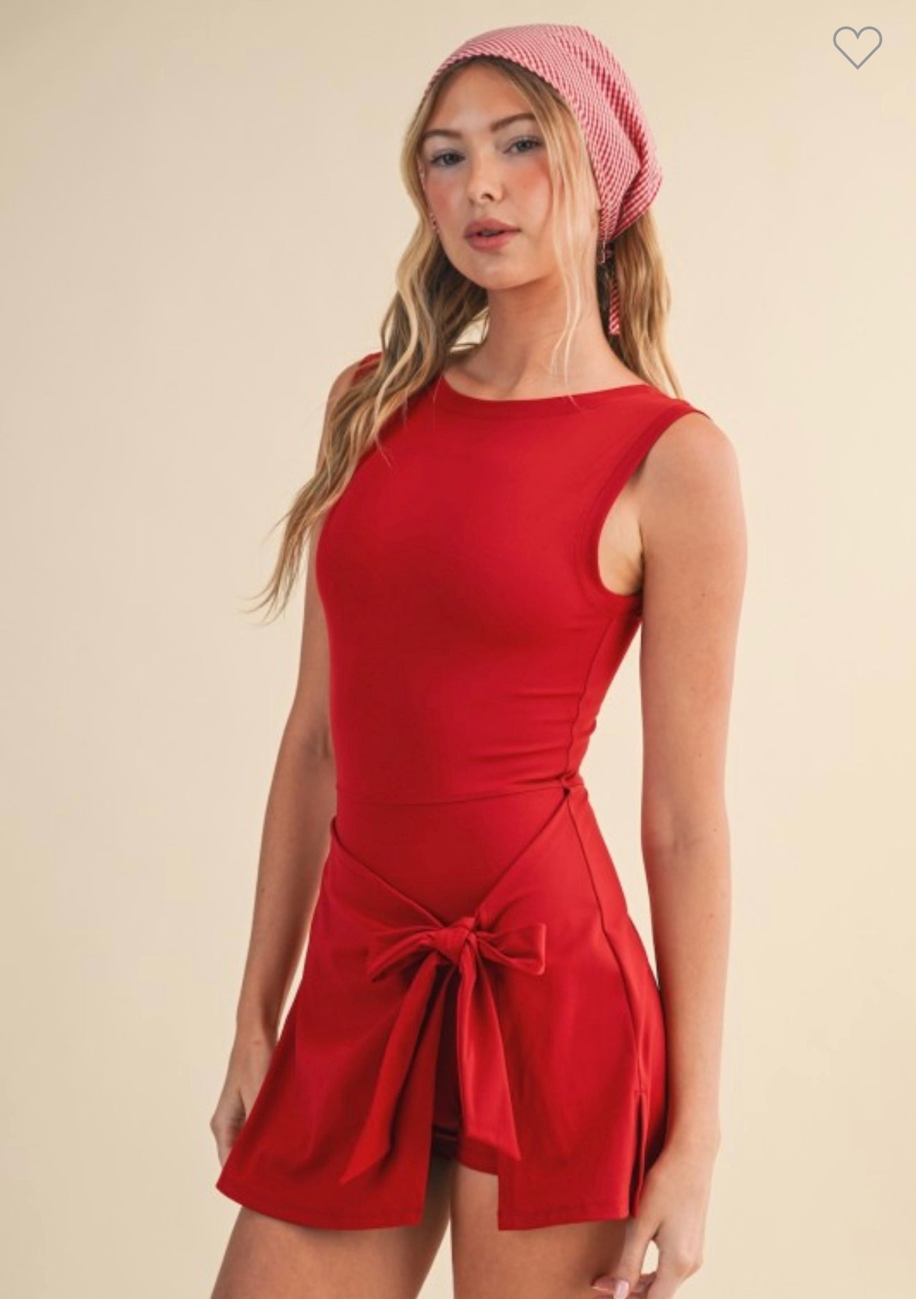 Red Activewear Romper