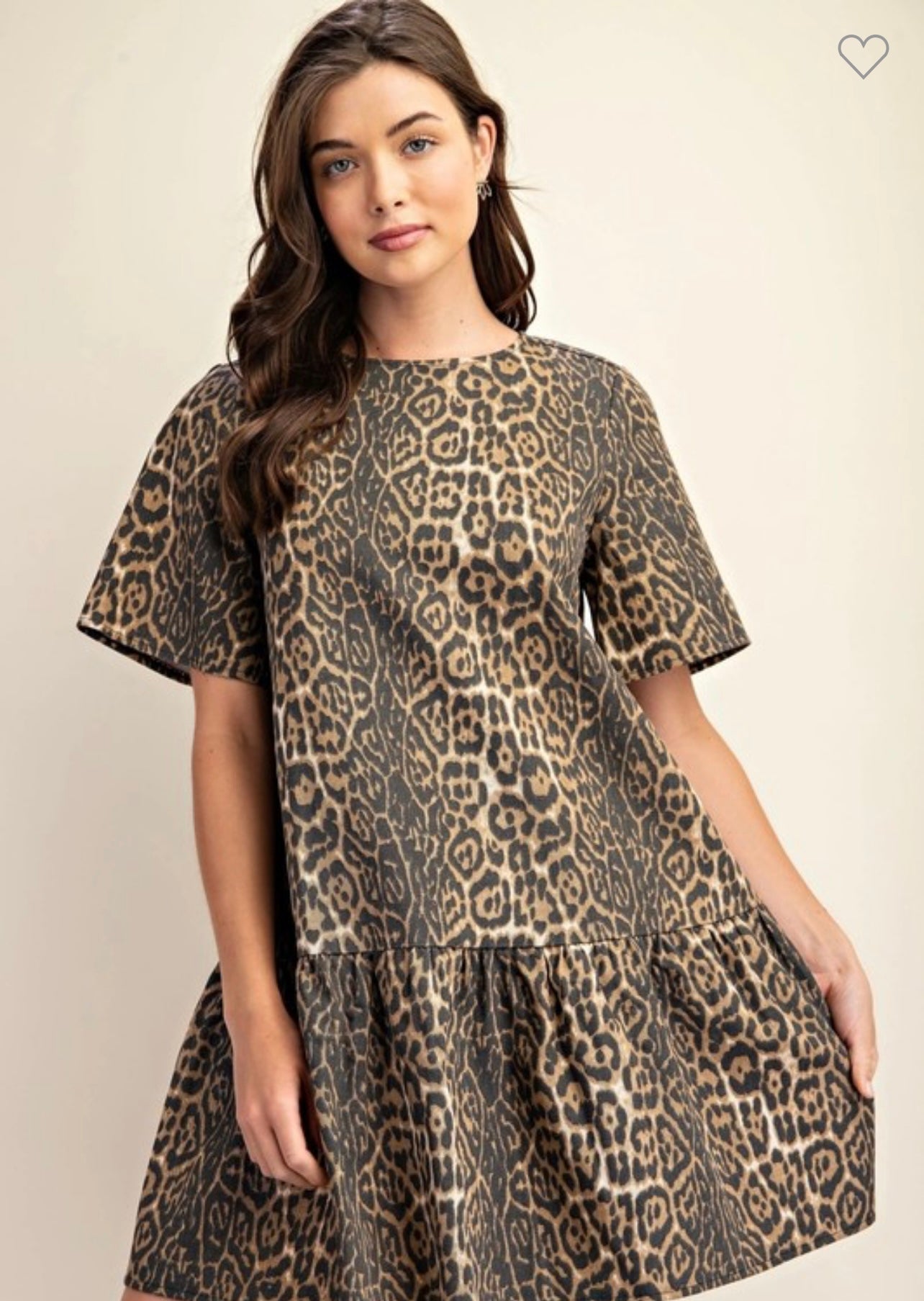 Leopard Denim Mini Dress