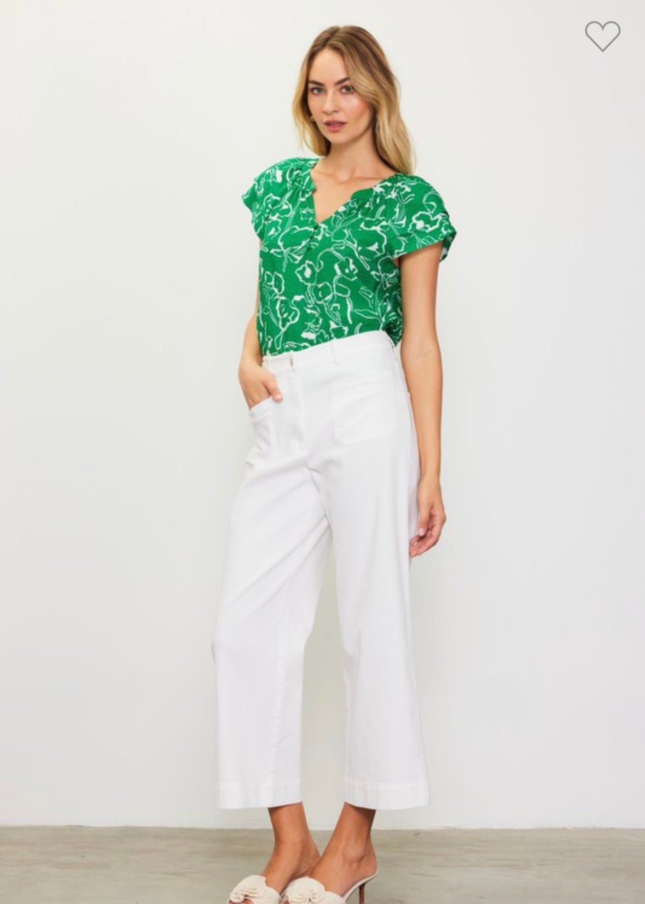 Twill Wide Leg Pants