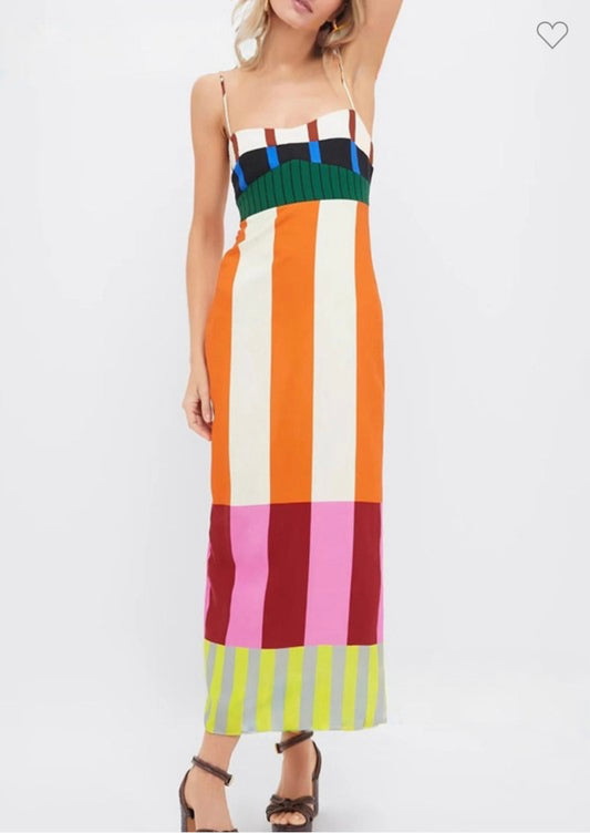 Colorblock Midi Dress