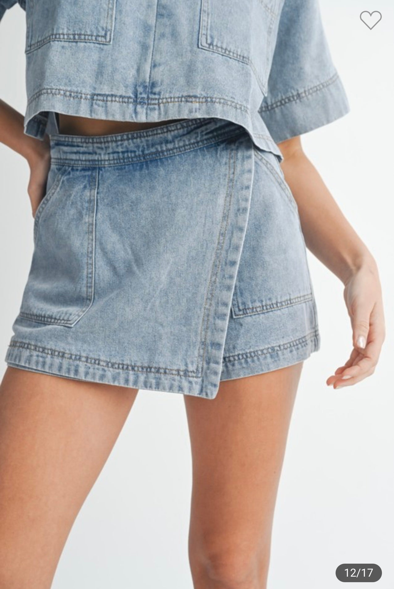 Denim Skort Set