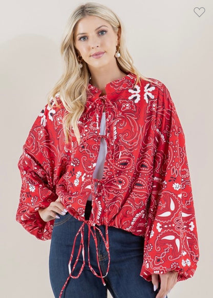 Bandana Print Jacket
