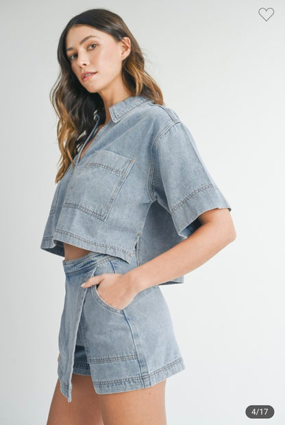 Denim Skort Set