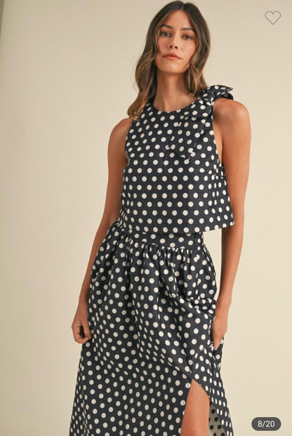 Julia Polka Navy Set