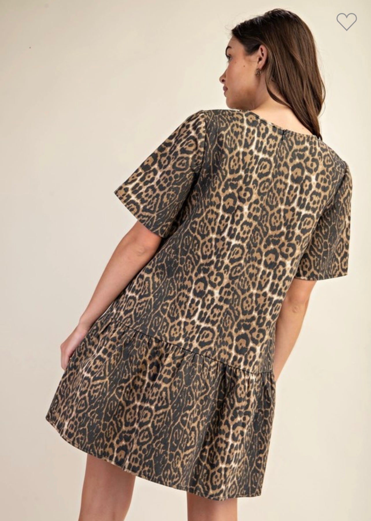 Leopard Denim Mini Dress