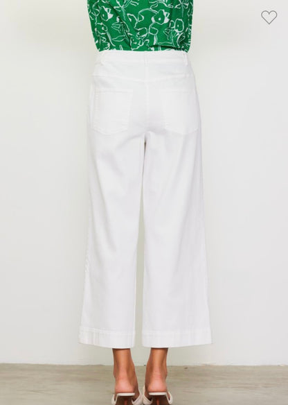 Twill Wide Leg Pants