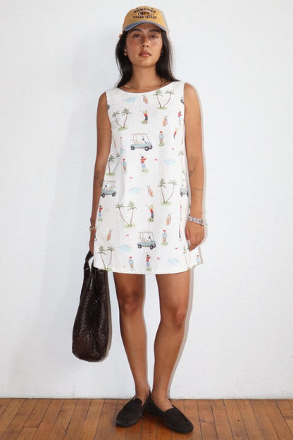 Golf Print Mini Dress