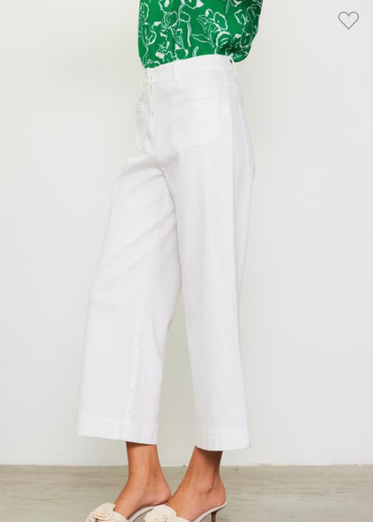 Twill Wide Leg Pants