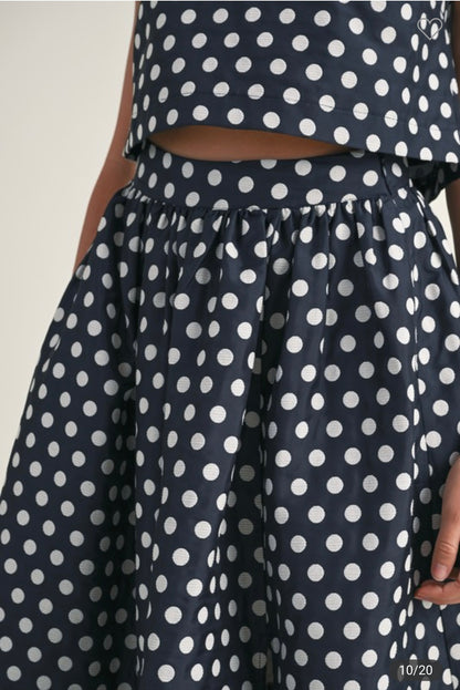 Julia Polka Navy Set