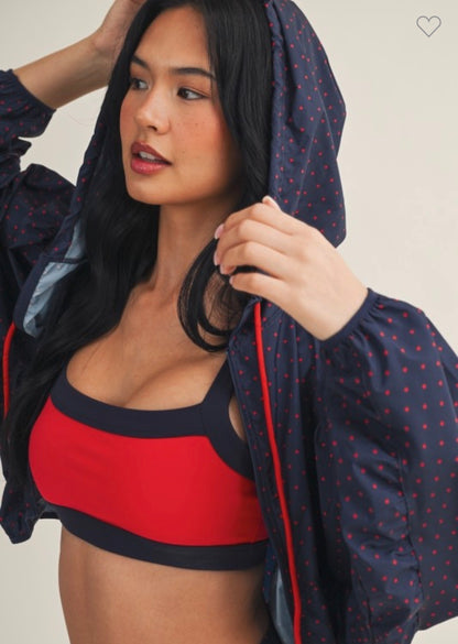 Polka Dot Nylon Jacket