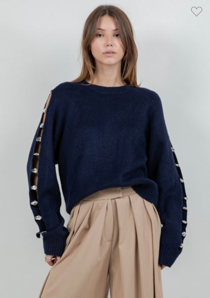 Metallic Accent Sweater