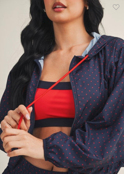Polka Dot Nylon Jacket