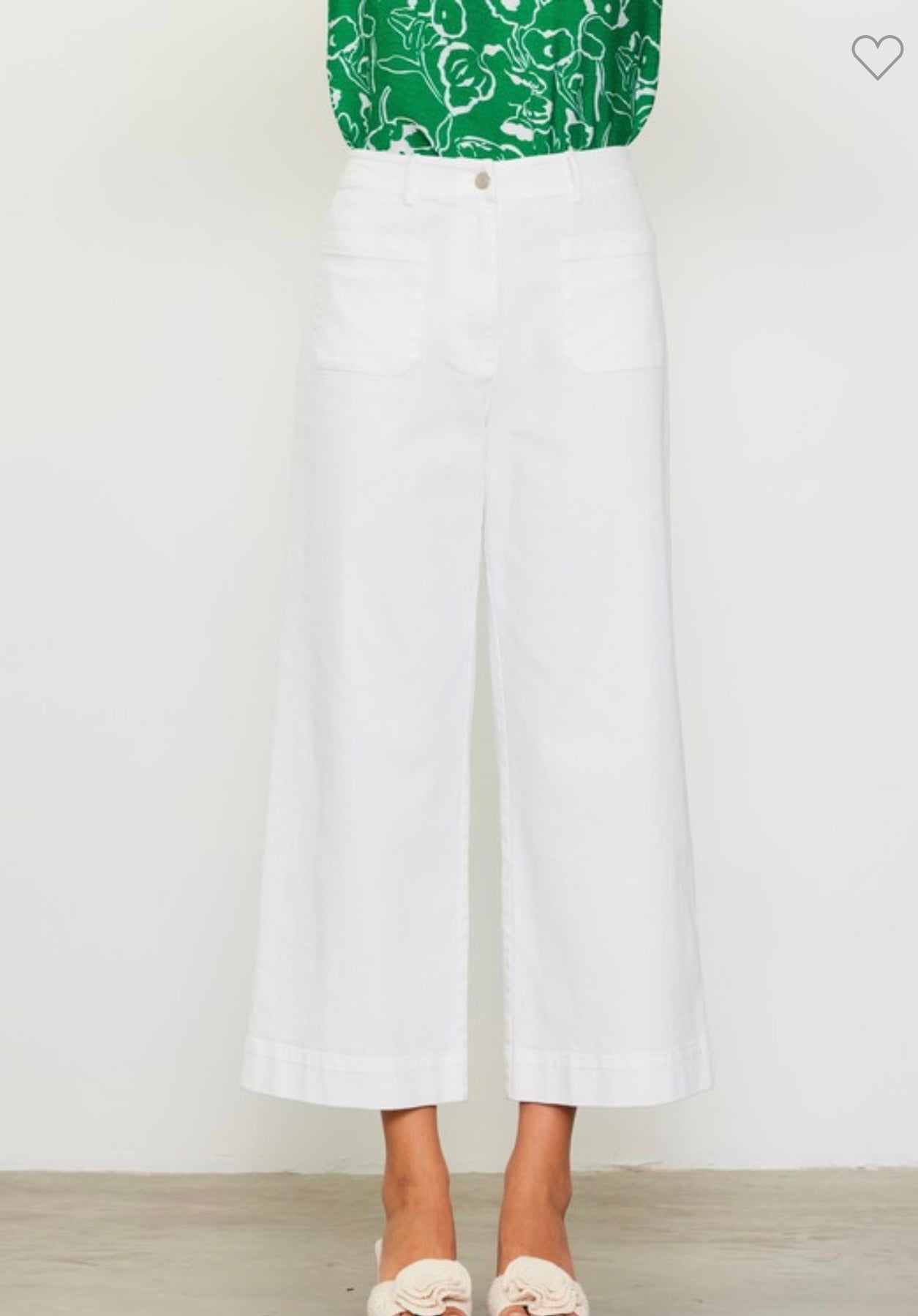 Twill Wide Leg Pants