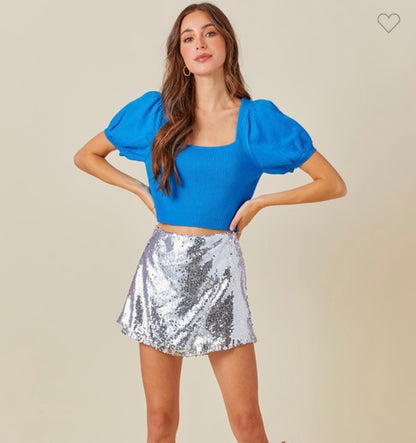 Sequin Skort