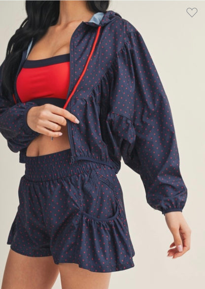Polka Dot Nylon Jacket