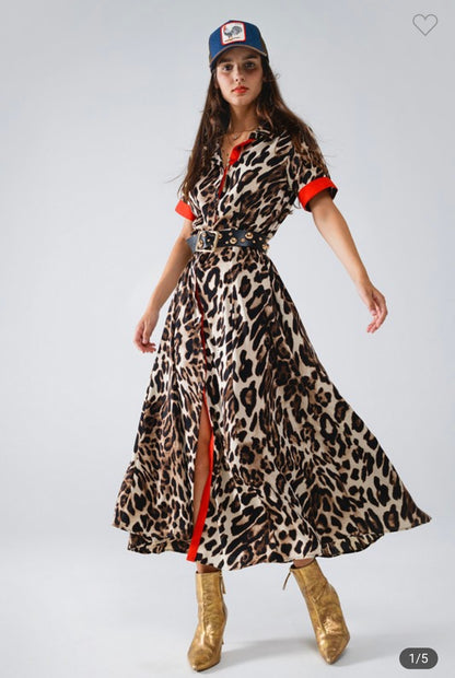 Maxi Leopard Dress