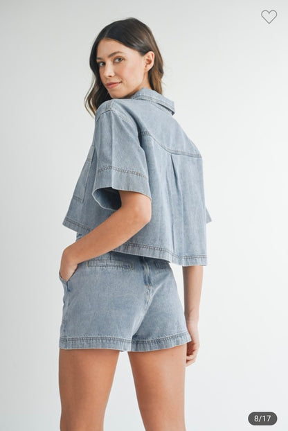 Denim Skort Set