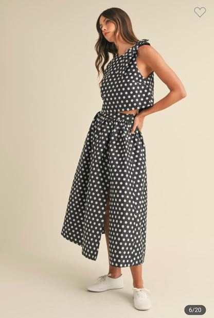 Julia Polka Navy Set