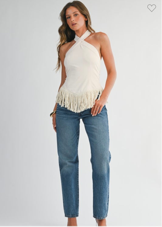 Fringe Halter Top